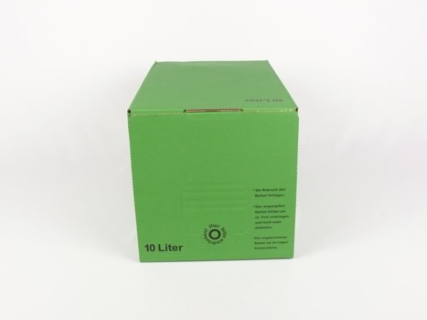 Karton Bag in Box 10 Liter grün, Saftkarton, Faltkarton, Apfelsaft-Karton, Saftschachtel, Schachtel. - Bild 3